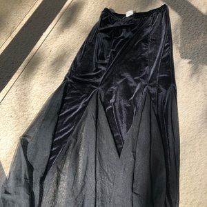 Vintage Velvet and Mesh Skirt